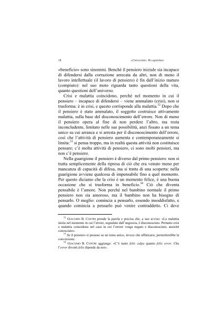 «UNIVERSITÀ». RI-CAPITOLARE - 1997 - Società Amici del Pensiero