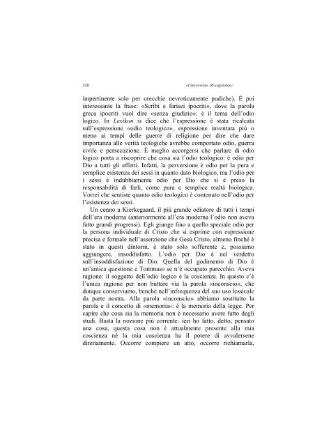 «UNIVERSITÀ». RI-CAPITOLARE - 1997 - Società Amici del Pensiero