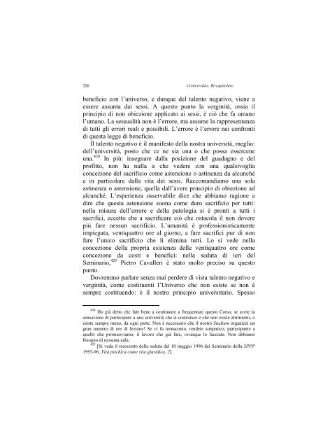 «UNIVERSITÀ». RI-CAPITOLARE - 1997 - Società Amici del Pensiero