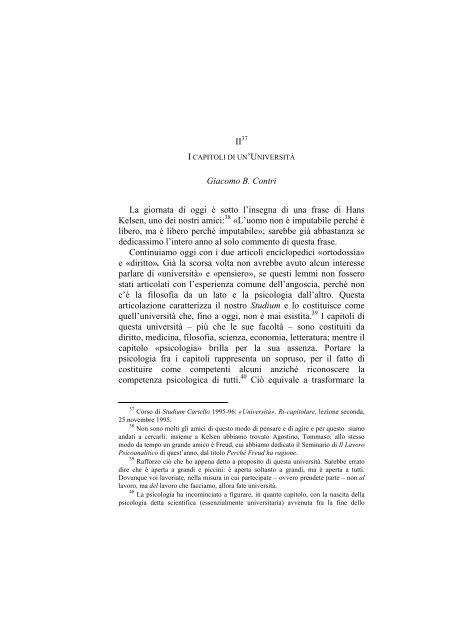 «UNIVERSITÀ». RI-CAPITOLARE - 1997 - Società Amici del Pensiero