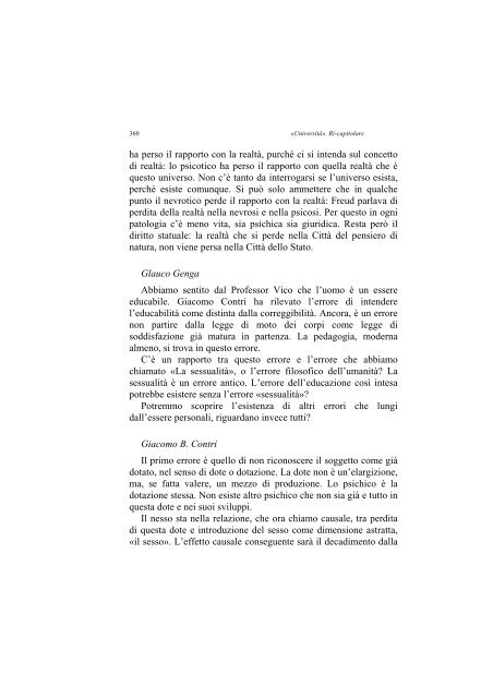 «UNIVERSITÀ». RI-CAPITOLARE - 1997 - Società Amici del Pensiero