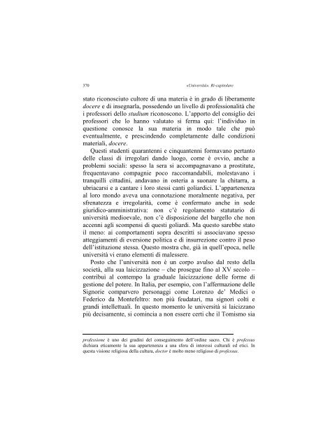 «UNIVERSITÀ». RI-CAPITOLARE - 1997 - Società Amici del Pensiero