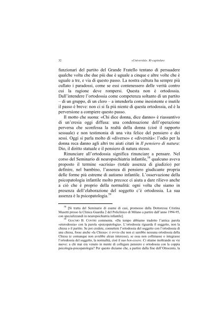 «UNIVERSITÀ». RI-CAPITOLARE - 1997 - Società Amici del Pensiero