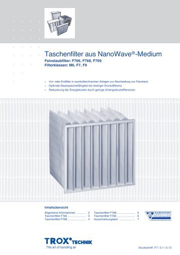 Taschenfilter aus NanoWave®-Medium - Trox
