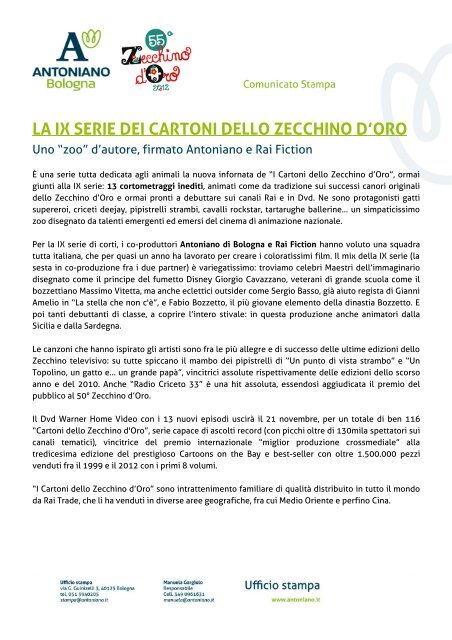 15_11 La nona serie dei cartoni - Zecchino d'Oro