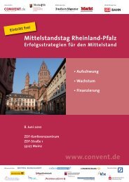 Mittelstandstag Rheinland-Pfalz Erfolgsstrategien für den Mittelstand ...