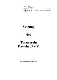 Satzung des Turnverein Datteln 09 e.V.