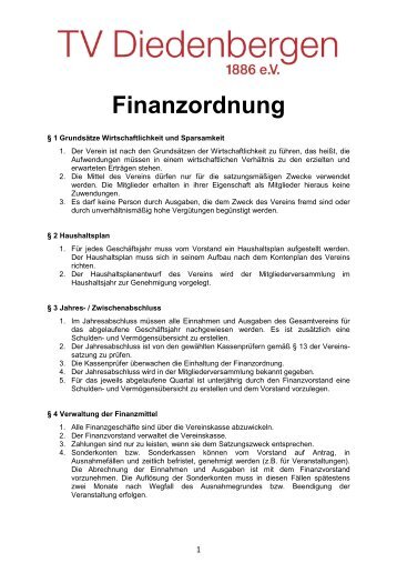 Finanzordnung 28-03-2011 - TV Diedenbergen