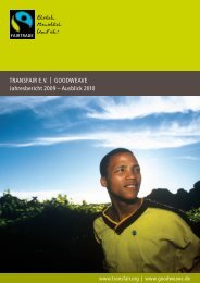 TransFair e.V. | GOODWeaVe Jahresbericht 2009 ... - Fairtrade