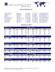 www.transfennica.com Timetable 24.2.2012