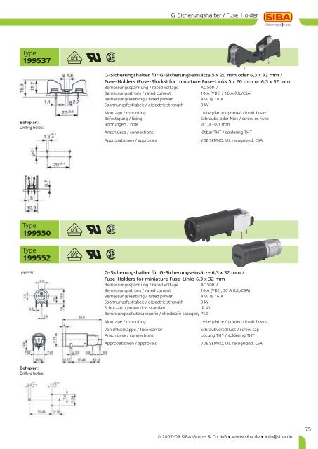 Geräteschutzsicherungen Miniature Fuses - AlHof