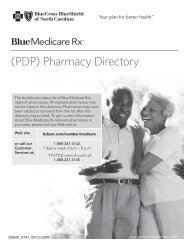 Retail Pharmacies - Blue Cross and Blue Shield of North Carolina