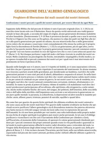 Guarigione dell'albero genealogico - Devozioni