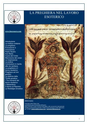 LA PREGHIERA NEL LAVORO ESOTERICO - Fuoco Sacro