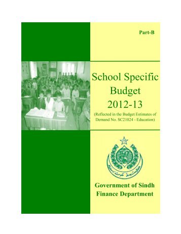 School Specific Budget 2012-13-Part-B - Finance Department ...