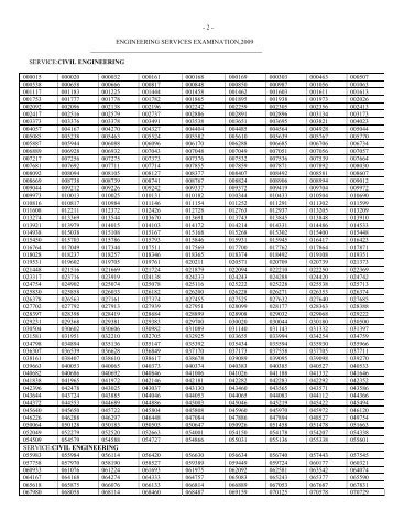 ENGINEERING SERVICES EXAMINATION,2009 - 2 - SERVICE ...