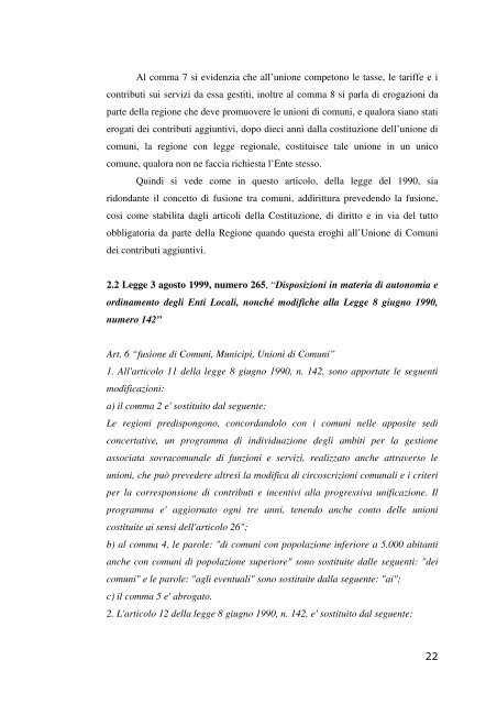 1° Tesi di Laurea in Politica Locale - Unione dei Comuni “Platani ...