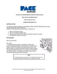 MBT 250 (PPS-85/85A) Calibration Kit Instructions - PACE Worldwide