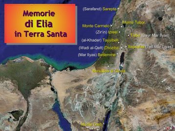 Memorie di Elia in Terra Santa