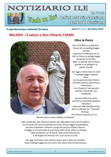 MILANO – il saluto a Don Vittorio CHIARI - Ispettoria Salesiana ...