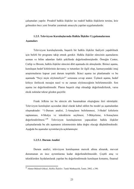 Televizyon Kuruluşlarında Halkla İlişkiler Uygulamaları - Rtük