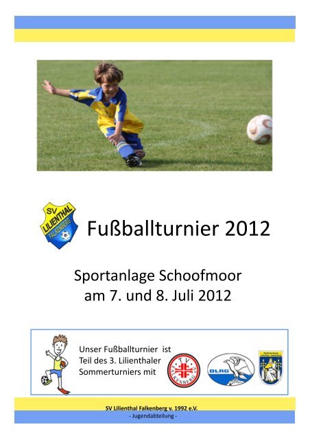 Ausschreibung Fussball SV LIFA - TV Falkenberg