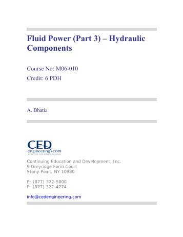Fluid Power (Part 3) – Hydraulic Components - CED Engineering