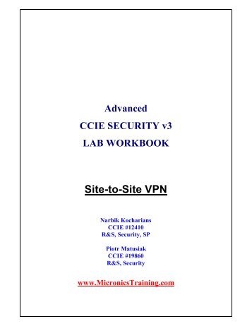 SitetoSite VPN - CCIE Flyer