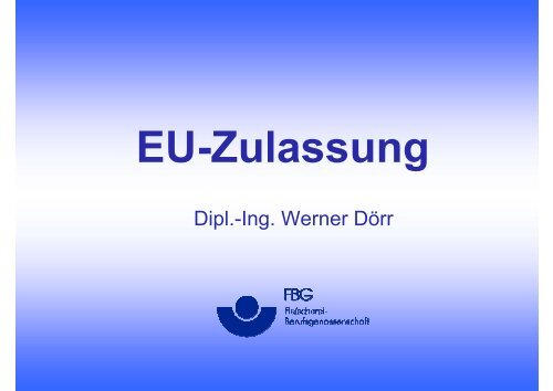 EU-Zulassung - Fleischerei-Berufsgenossenschaft