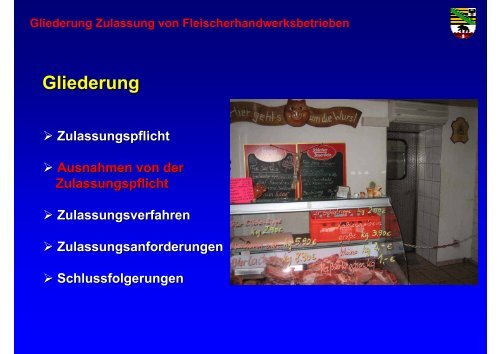 EU-Zulassung - Fleischerei-Berufsgenossenschaft