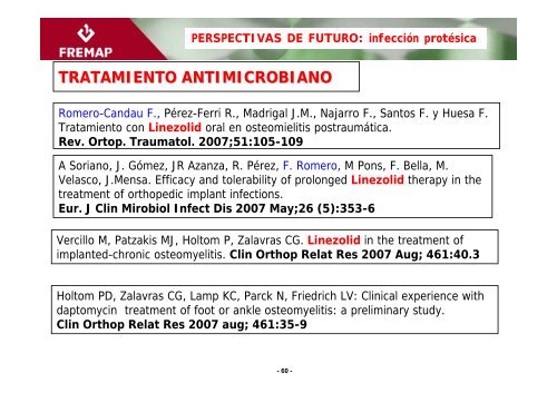 clasificación y tratamiento de la infección protésica - Aymon