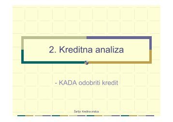 2. Kreditna analiza