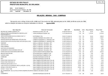 Agosto - Prefeitura Municipal de Orlândia