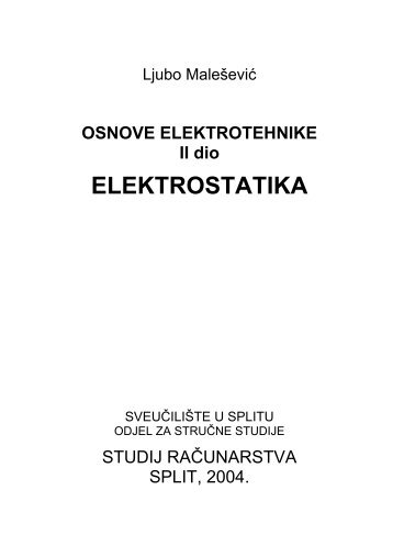 ELEKTROSTATIKA - Oss.unist.hr - Sveučilište u Splitu