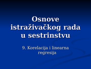 Osnove istraživačkog rada u sestrinstvu