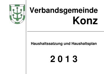 Haushaltsplan VG 2013.pdf - Verbandsgemeinde Konz