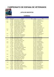 CAMPEONATO DE ESPAÑA DE VETERANOS - Atletismo Huelva