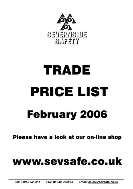 2006 Price List - Severnside Safety Supplies Limited