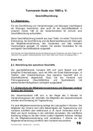 Geschäftsordnung vom 31.5.2012 - Turnverein Hude