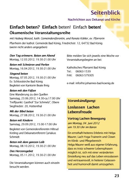 GüteZeichen 1/2012 - Evangelische Kirchengemeinde Erbach/Odw.