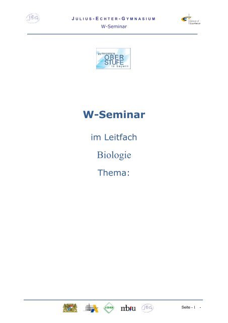 Beispiel Fur Ein W Seminar Julius Echter Gymnasium