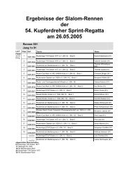 Slalom-Wettbewerbe - Turnverein 1877 eV Essen-Kupferdreh