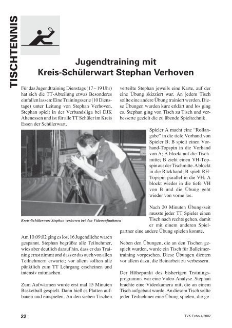 TVK-Echo 4/2002 - Turnverein 1877 eV Essen-Kupferdreh