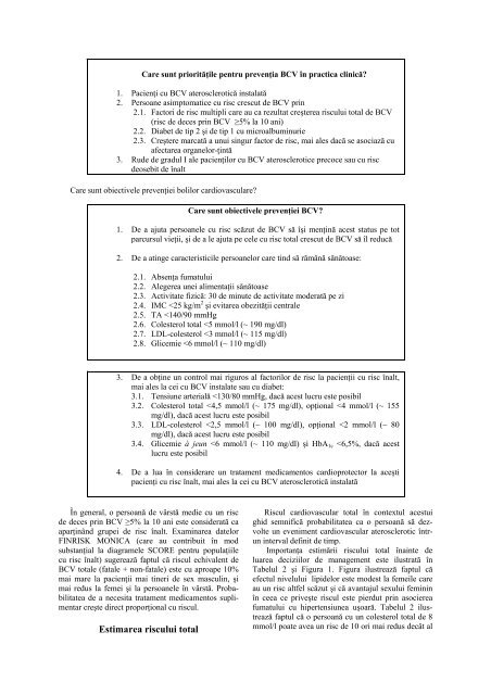 Ghidul european de prevenţie a bolilor cardiovasculare în practica ...