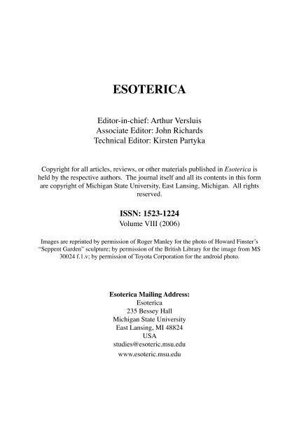 Download - Esoterica - Michigan State University