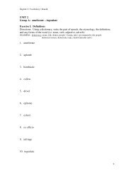 UNIT 2 Group A: ameliorate – ingratiate Exercise I. Definitions ...