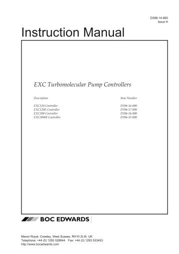 EXC Turbomolecular Pump Controllers-en - Ultimate Vacuum