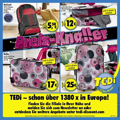 TEDi - Preis-Knaller 06.05.2013