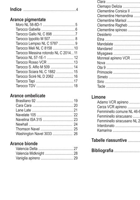 Scelte varietali in agrumicoltura - Portale dell'innovazione - Regione ...