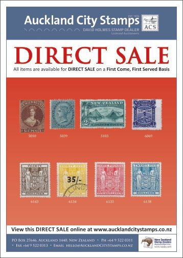 Download Direct Sale PDF - Auckland City Stamps